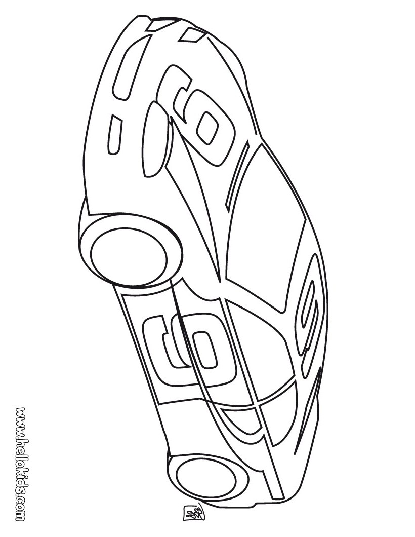 صفحات تلوين سيّارات صفحة تلوين سيّارة رياضيّة