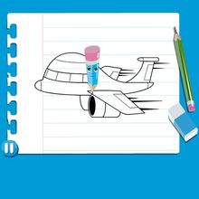 فيديوهات تعليم كيفيّة الرّسم - درس فيديو كيفيّة رسم طائرة
